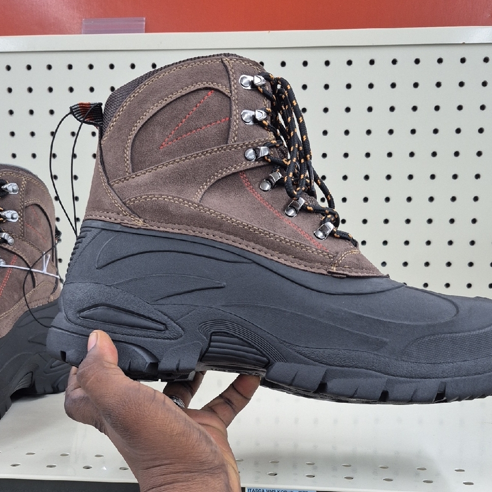 Brown and Black Men's Hiking Boots